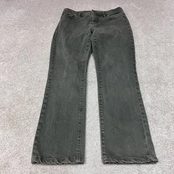 Lauren Jean Co Ralph Lauren Jeans Women’s Green Modern Straight 6 Petite Pockets - Picture 5 of 11